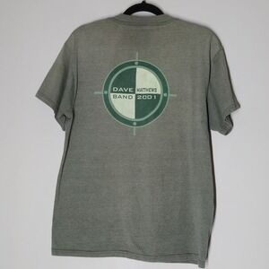 Vintage Y2K Dave Matthews Band 2001 Tour T Shirt Size L Green Music